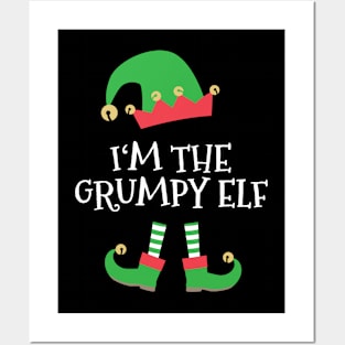 Grumpy Elf Costume Funny Christmas Elf Posters and Art